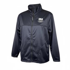 USA Olympic Committee Men's Navy Zip-Up Jacket Medium